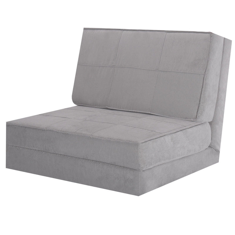 Convertible Lounger Folding Sofa Sleeper Bed-Gray - Relaxacare