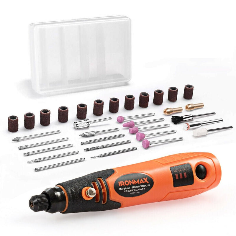 Cordless Rotary Tool Kit Lithium-Ion Battery Powered 3 Speed - Relaxacare