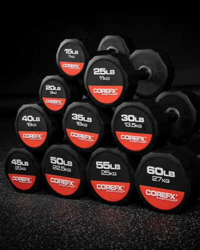 COREFX - Rubber Dumbbells - Relaxacare