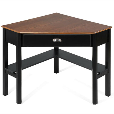 Corner Wooden Piece Laptop Computer Desk - Relaxacare
