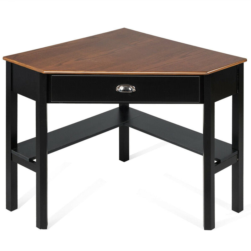 Corner Wooden Piece Laptop Computer Desk - Relaxacare