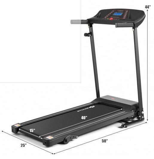 COSTWAY - 1.0 hp Foldable Treadmill Electric Support Mobile Power - Relaxacare