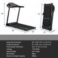 COSTWAY - 2.25HP Electric Folding Treadmill with HD LED Display and APP Control Speaker - Relaxacare