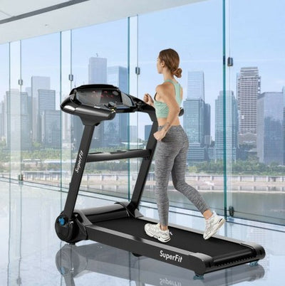 COSTWAY - 2.25HP Folding Treadmill Running Jogging Machine with LED Touch Display - Relaxacare