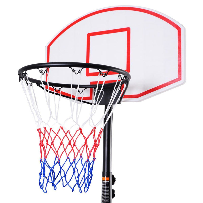 Costway-Adjustable Basketball Hoop System Stand with Wheels - Relaxacare