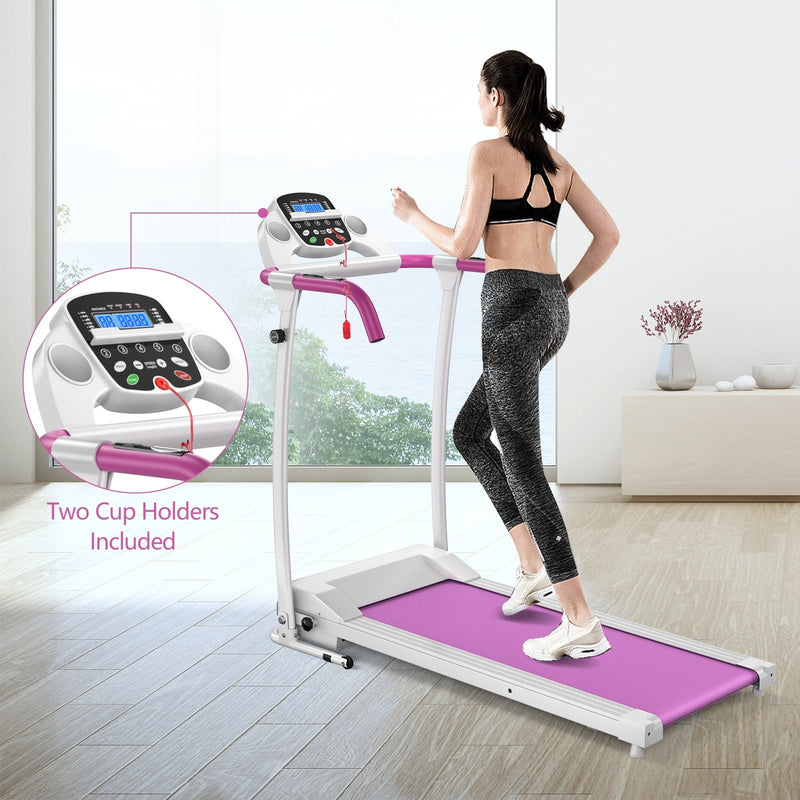 COSTWAY - Compact Electric Folding Running and Fitness Treadmill with LED Display - Relaxacare