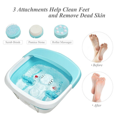 Costway-Foot Spa Bath Motorized Massager with Heat Red Light - Relaxacare