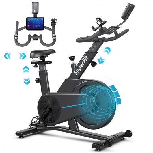 COSTWAY - Magnetic Exercise Bike with Adjustable Seat & Handle - Relaxacare