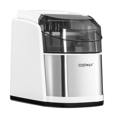 Countertop Ice Maker 26.5lbs/Day with Self-Cleaning Function and Flip Lid-White - Relaxacare