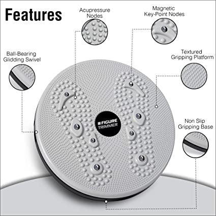 Daiwa - Figure Trimmer Ab Twister Board for Exercise Waist Twisting Disc Acupressure Nodes - Relaxacare