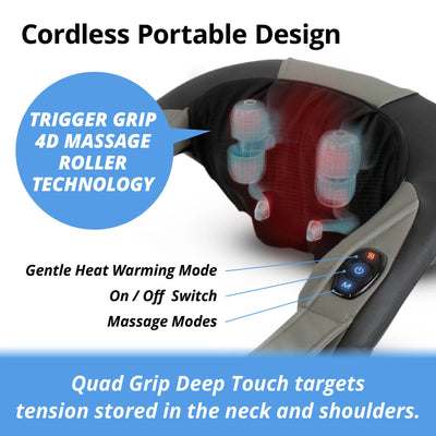 Daiwa - Grip and Grab Neck Rub Cordless Massager - Relaxacare