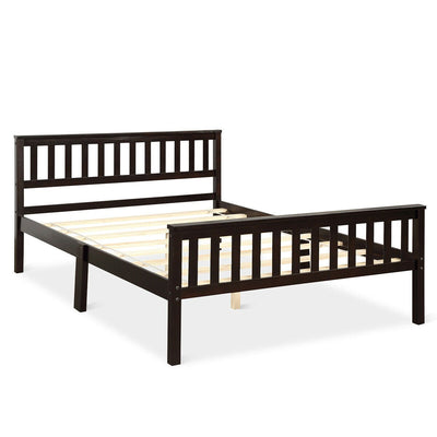 Deluxe Solid Wood Platform Bed with Headboard and Footboard - Relaxacare