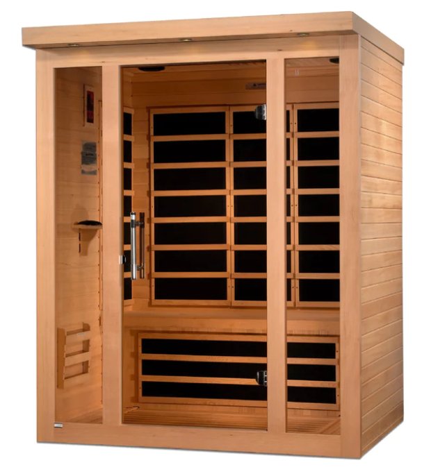 Demo Unit - Dynamic Vila FAR Ultra Low EMF Infrared Sauna with Hemlock Wood - 3 Person - DYN-6315-02 - Relaxacare