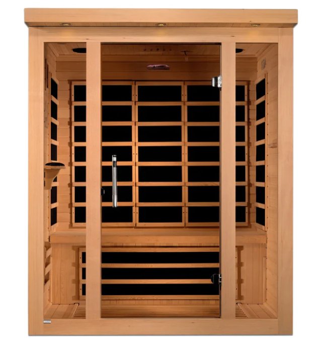 Demo Unit - Dynamic Vila FAR Ultra Low EMF Infrared Sauna with Hemlock Wood - 3 Person - DYN-6315-02 - Relaxacare