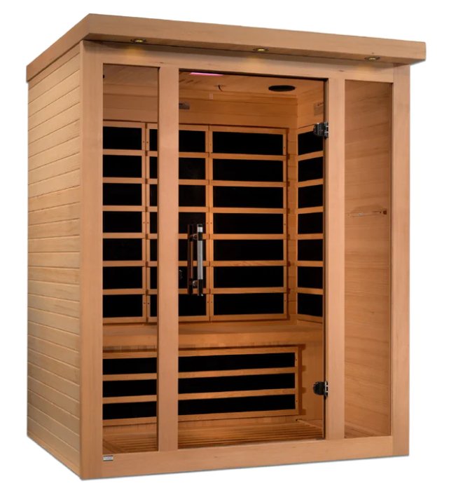 Demo Unit - Dynamic Vila FAR Ultra Low EMF Infrared Sauna with Hemlock Wood - 3 Person - DYN-6315-02 - Relaxacare