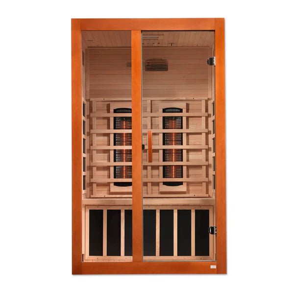 Demo Unit-New 2023 Model*** Santiago 2 Person Full Spectrum Infrared Sauna DYN-6209-03 FS - Canadian Hemlock - Relaxacare