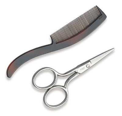 Denco - Mustache Scissors & Comb - Relaxacare