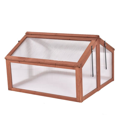 Double Box Garden Wooden Greenhouse - Relaxacare
