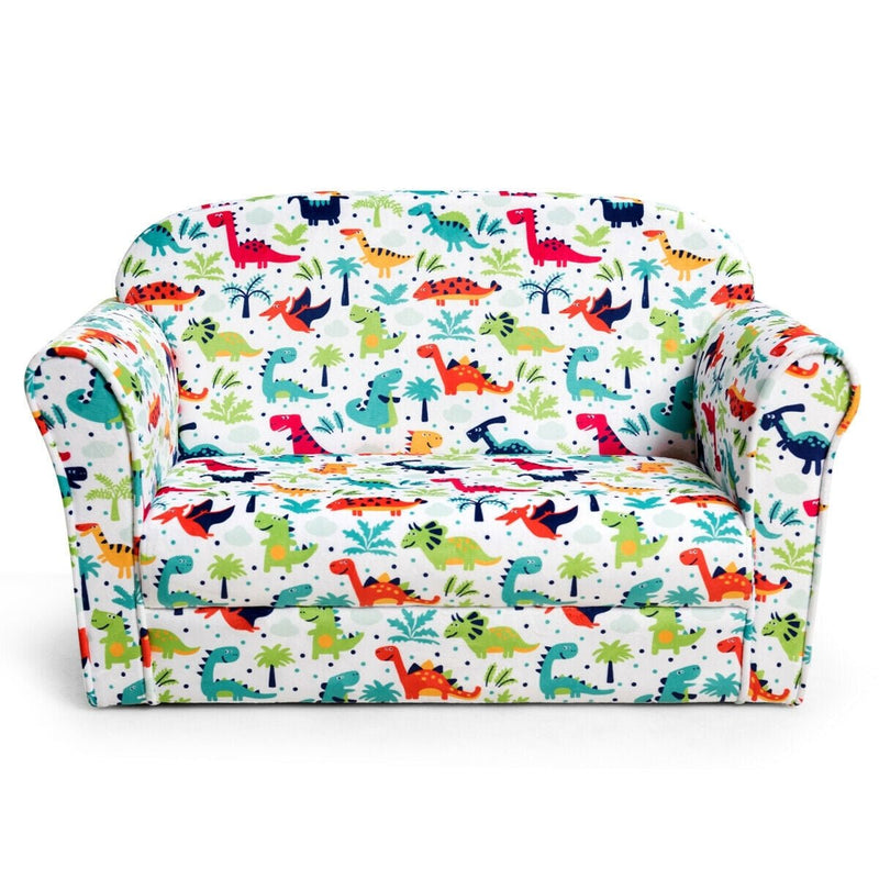 Double Kids Dinosaur Sofa Children Armrest Couch - Relaxacare