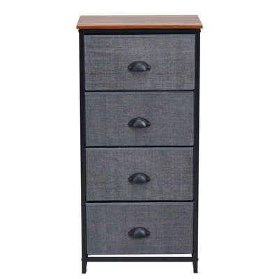 Dresser Storage Tower with Fabric Drawers and Sturdy Steel Frame - Relaxacare