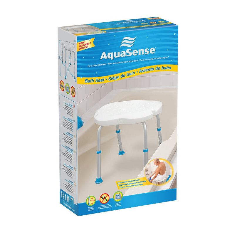 DRIVE MEDICAL - Adjustable Bath and Shower Chair with Non-Slip Comfort Seat, White - Relaxacare