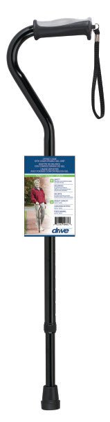 DRIVE MEDICAL - Adjustable Height Offset Handle Cane with Gel Hand Grip - Relaxacare