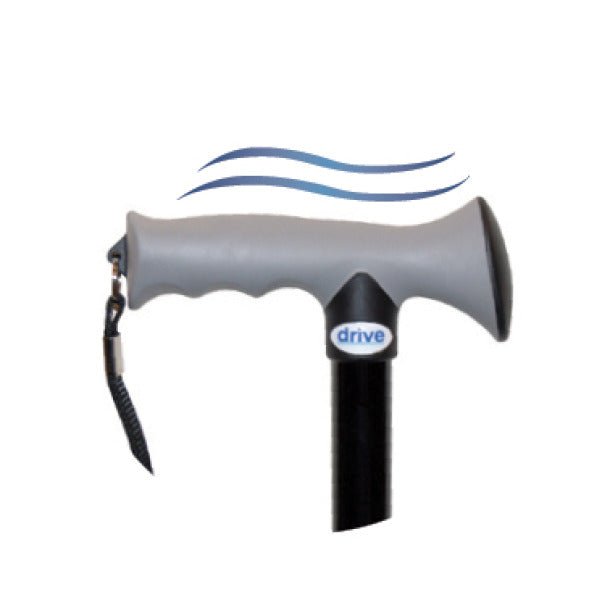 DRIVE MEDICAL - Adjustable Lightweight Folding Cane with Gel Hand Grip - Relaxacare