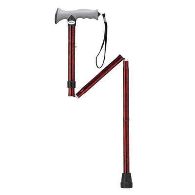 DRIVE MEDICAL - Adjustable Lightweight Folding Cane with Gel Hand Grip - Relaxacare