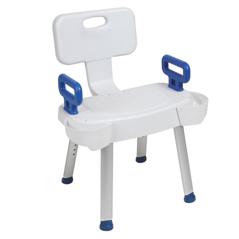 DRIVE MEDICAL - Bathroom Safety Shower Chair with Folding Back - Relaxacare