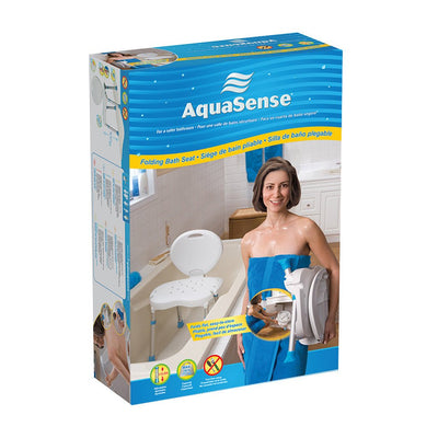 DRIVE MEDICAL - Folding Bath and Shower Chair with Non-Slip Seat and Backrest, White - Relaxacare