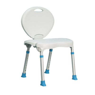 DRIVE MEDICAL - Folding Bath and Shower Chair with Non-Slip Seat and Backrest, White - Relaxacare