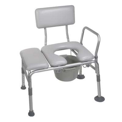 DRIVE MEDICAL - Padded Seat Transfer Bench with Commode Opening - Relaxacare