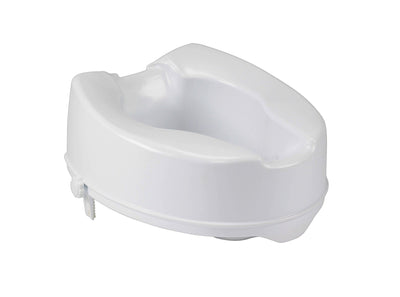 DRIVE MEDICAL - Raised Toilet Seat with Lock, Standard Seat, 6" or 4" - Relaxacare