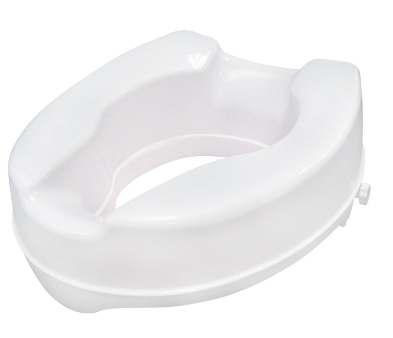 DRIVE MEDICAL - Raised Toilet Seat with Lock, Standard Seat, 6" or 4" - Relaxacare