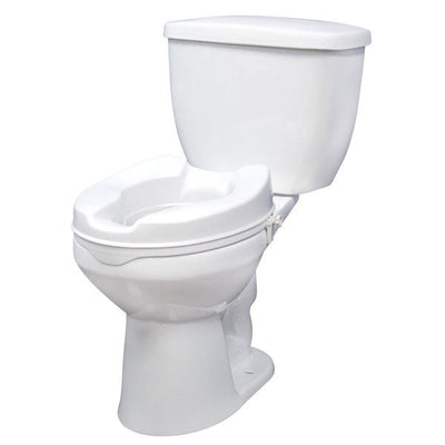 DRIVE MEDICAL - Raised Toilet Seat with Lock, Standard Seat, 6" or 4" - Relaxacare