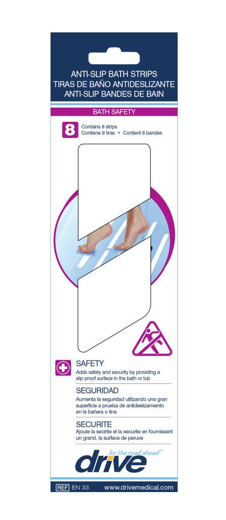 DRIVE MEDICAL - Tub and Stair Safety Treads, Pack of 8 - Relaxacare