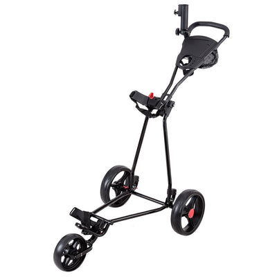 Durable Foldable Steel Golf Cart with Mesh Bag - Relaxacare
