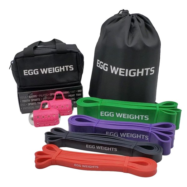 Egg Weights - Latex Resistance Bands + 3.0 lb Set "Cardio Max" (USA ONLY) - Relaxacare