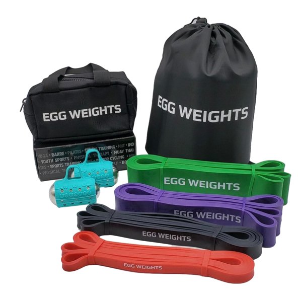 Egg Weights - Latex Resistance Bands + 3.0 lb Set "Cardio Max" (USA ONLY) - Relaxacare