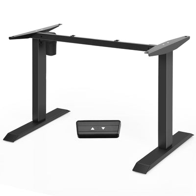 Electric Sit to Stand Adjustable Desk Frame with Button Controller-Black - Relaxacare