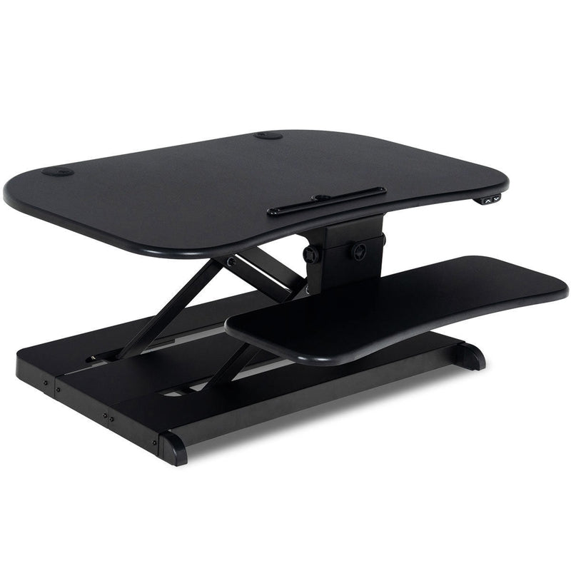 Electric Standing Desk Height Adjustable Tabletop Sit To Stand Riser Monitor New-Black - Relaxacare