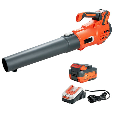 Electrical Cordless Leaf Blower with Battery and Charger-Orange - Relaxacare