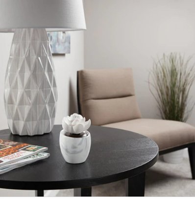 Ellia by HoMedics - Lotus Leaf Porcelain Aroma Diffuser - Relaxacare