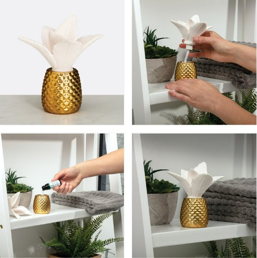 Ellia by HoMedics - Palm Queen Porcelain Aroma Diffuser - Relaxacare