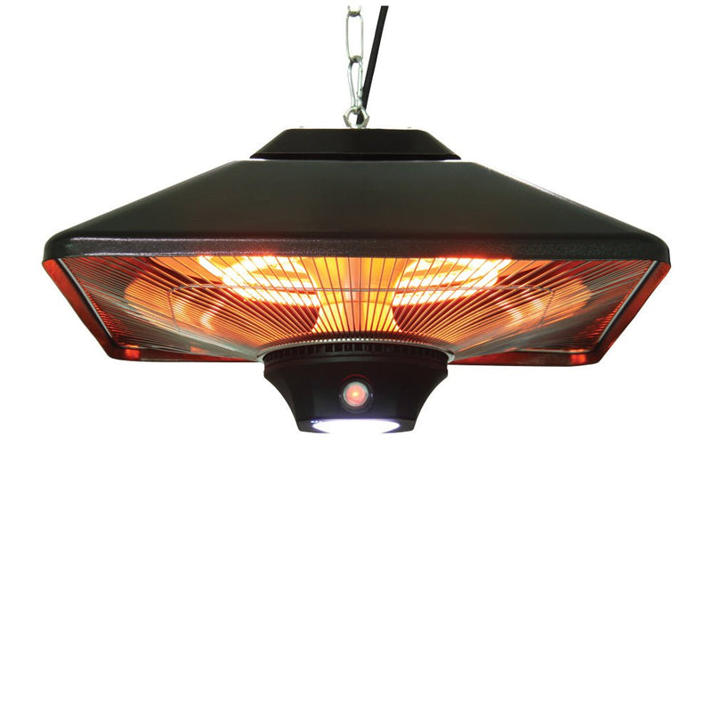 EnerG+ Hanging Infrared Electric Outdoor Heater - HEA-21288LED-BLK - Relaxacare