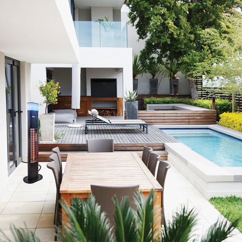 EnerG+ Infrared Electric Outdoor Heater - Freestanding With Gold Tube and Speaker - HEA-21848 - Relaxacare