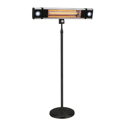 EnerG+ Infrared Electric Outdoor Heater - Freestanding With LED & Remote - HEA-218CSLR-SS - Relaxacare