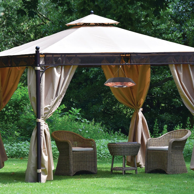 EnerG+ Infrared Electric Outdoor Heater - Hanging with LED & Remote HEA-21568-BLK - Relaxacare