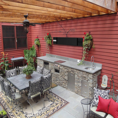 EnerG+ Infrared Electric Outdoor Heater - Wall Mounted With Remote - HEA-21899-BLK - Relaxacare