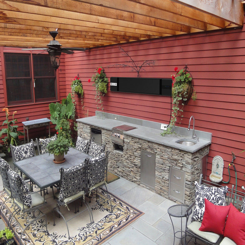 EnerG+ Infrared Electric Outdoor Heater - Wall Mounted With Remote - HEA-21899-BLK - Relaxacare